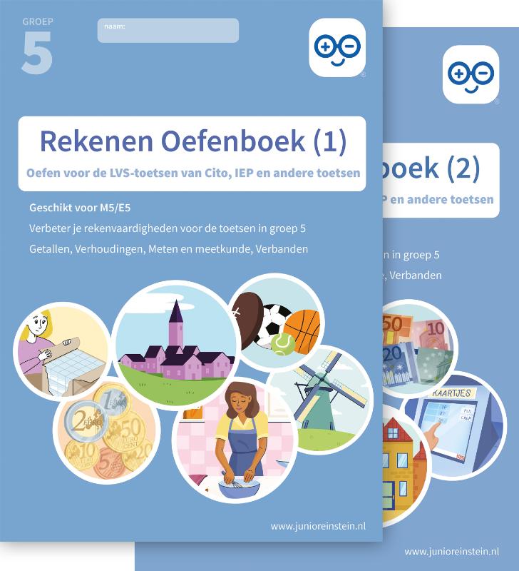Omslag van Rekenen Oefenboek Set deel 1 en 2 groep 5