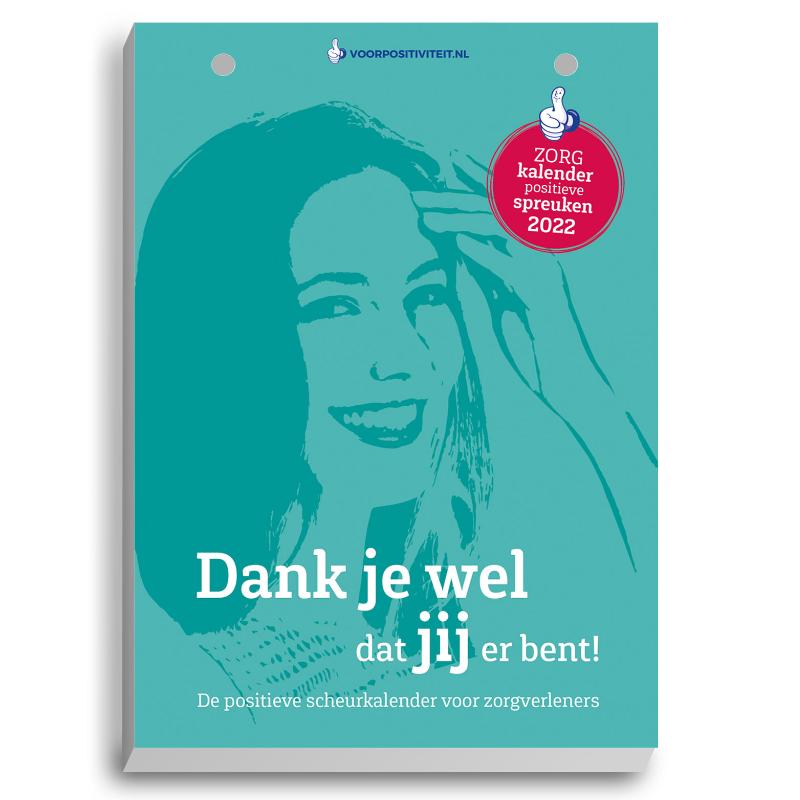 Omslag van Zorgkalender positieve spreuken 2022