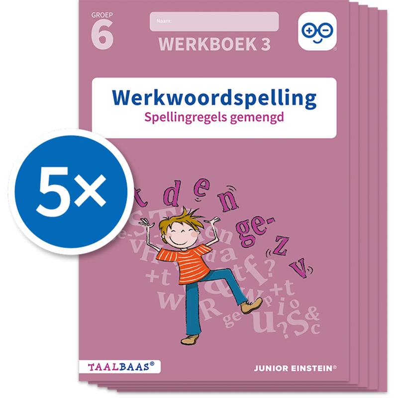 Omslag van Werkwoordspelling werkboek 3 groep 6 (Set van 5)