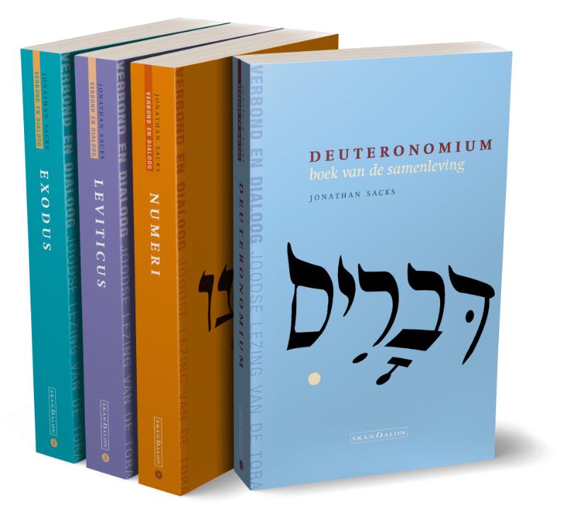Omslag van 4-pak Exodus + Leviticus + Numeri + Deuteronomium