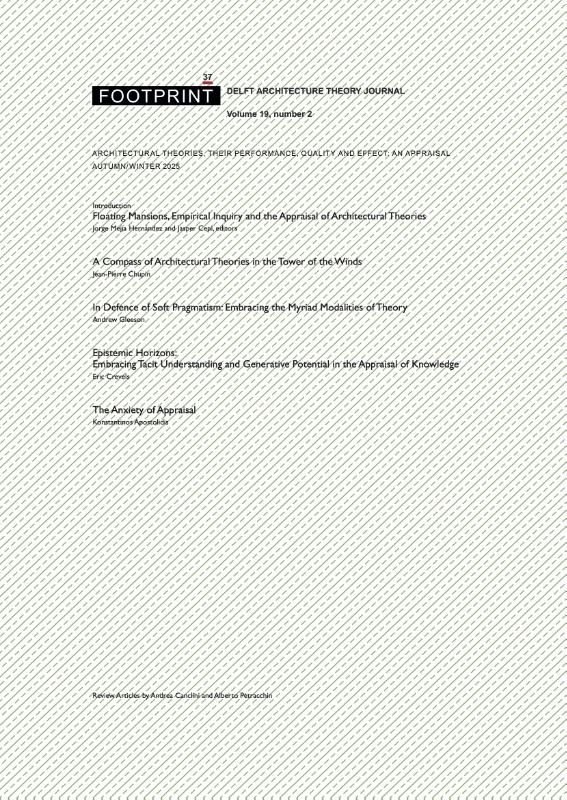 Omslag van Footprint 37 Architectural Theories, their Performance, Quality and Effect: An Appraisal