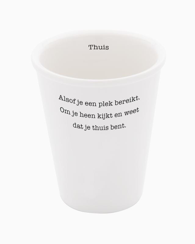 Omslag van Porseleinen beker 'Thuis' set van 2