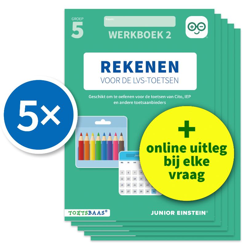 Omslag van Rekenen voor de LVS-toetsen - Groep 5 - Werkboek 2 - Set van 5