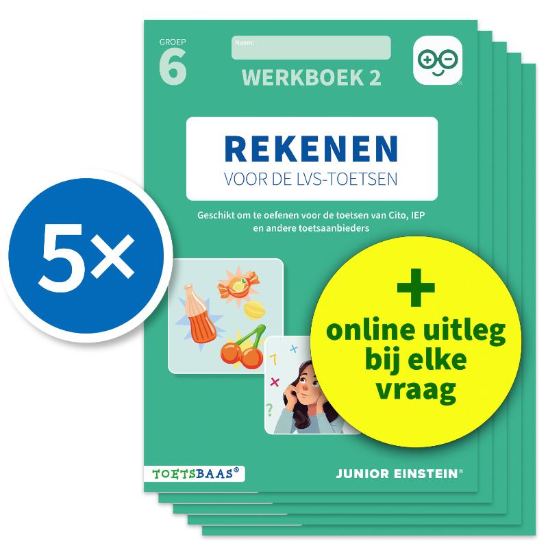 Omslag van Rekenen voor de LVS-toetsen - Groep 6 - Werkboek 2 - Set van 5