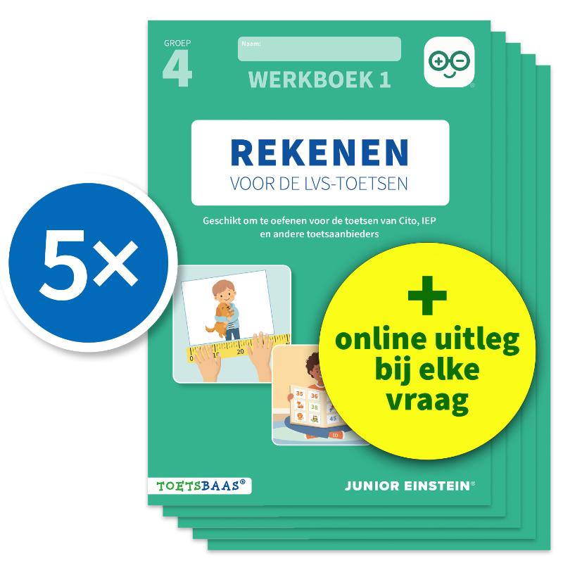 Omslag van Rekenen voor de LVS-toetsen - Groep 4 - Werkboek 1