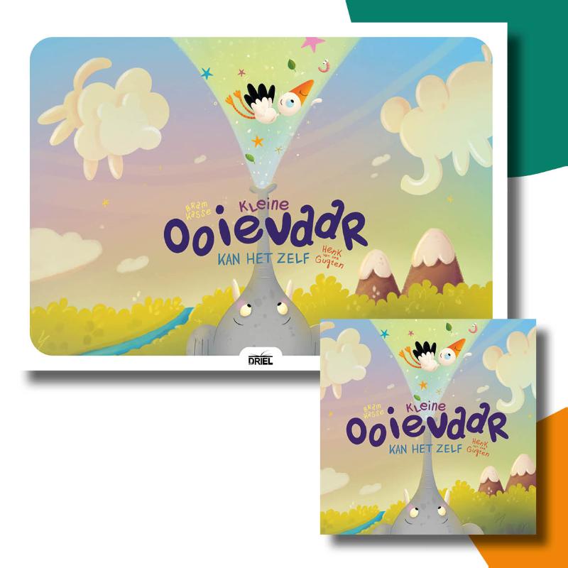 Omslag van Kleine ooievaar kan het zelf | kamishibai vertelplaten + boek